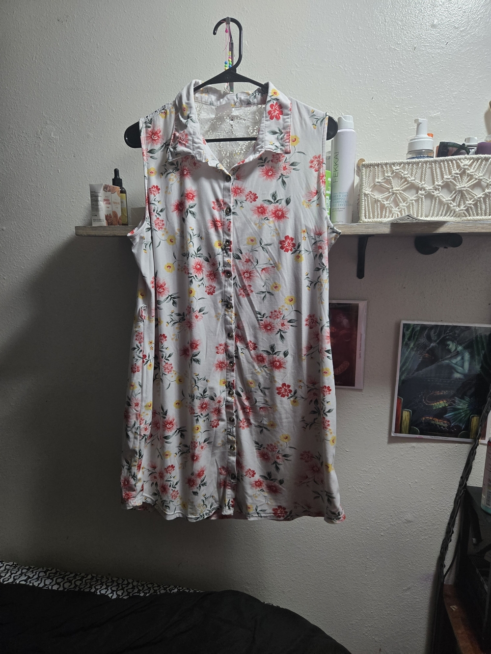No Boundaries White Floral Sleeveless Mini Dress